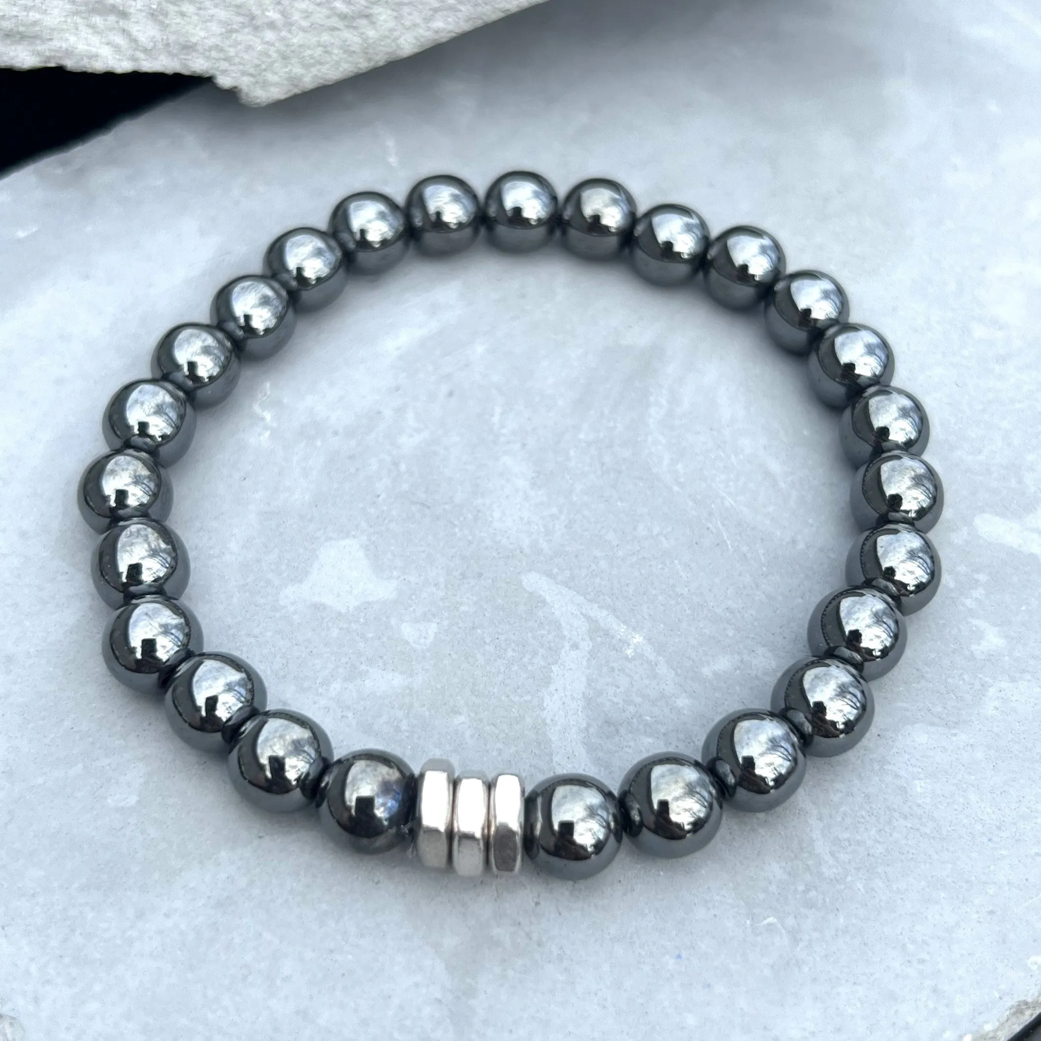 Hematite Beaded Bracelet