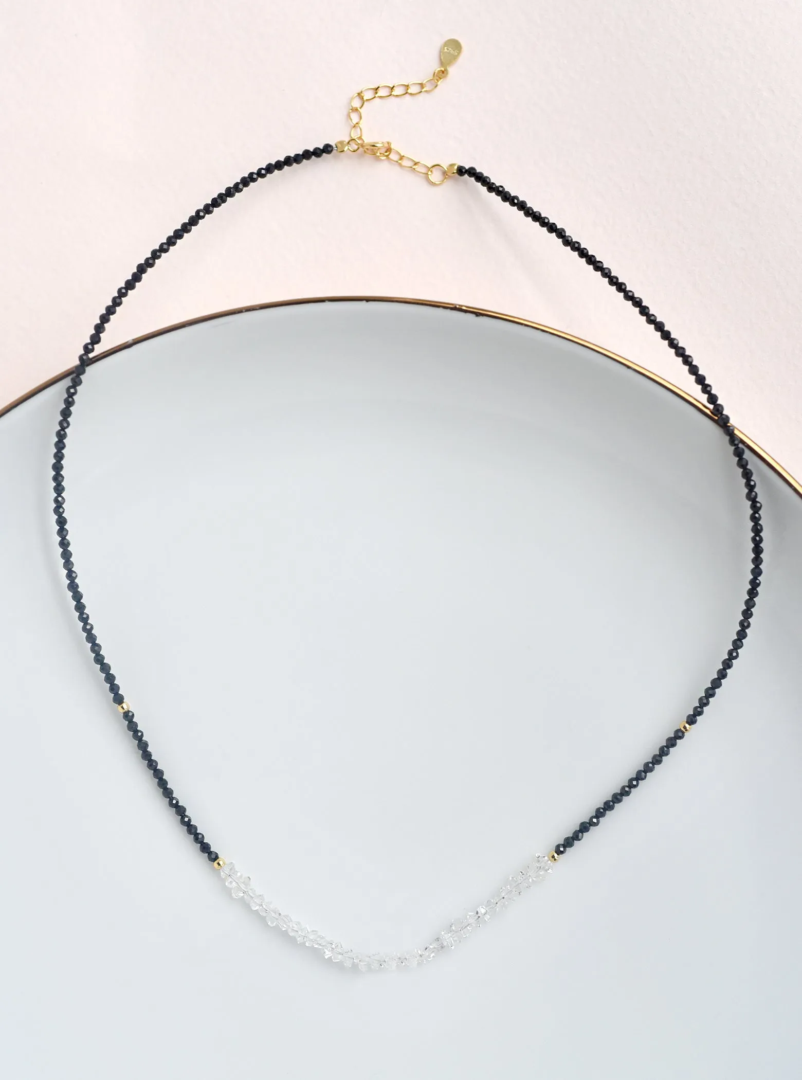 Herkimer Diamond Beaded Necklace
