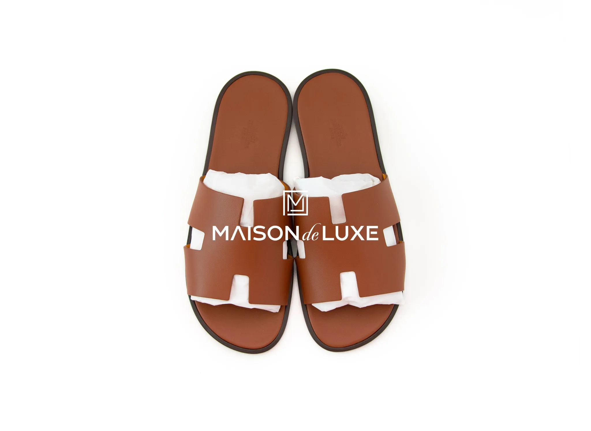 Hermes Men's Gold Izmir Sandal 43