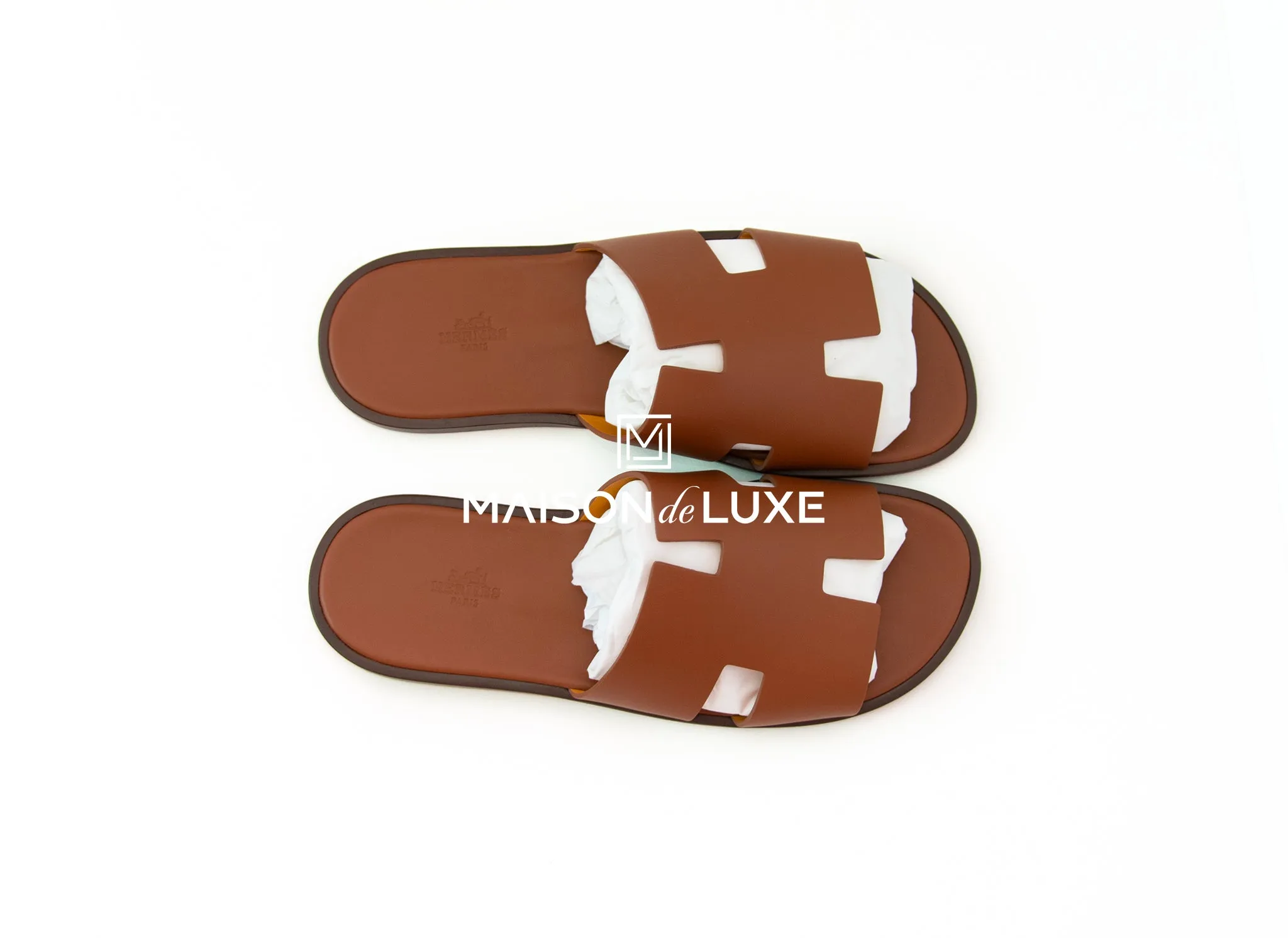 Hermes Men's Gold Izmir Sandal 43