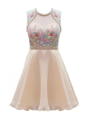 Homecoming Dress  Pink Beadings