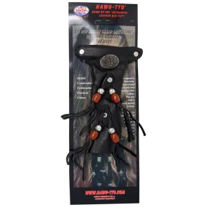 HTBrown "Hawg Tyd" The Authentic Leather Hair TYS - Brown Beads