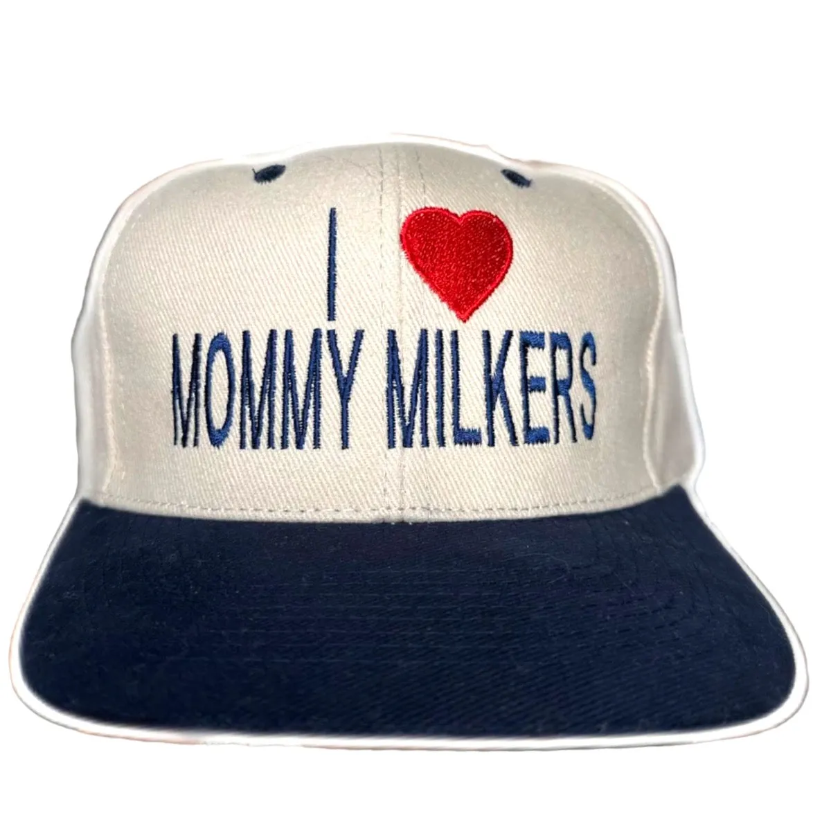 I love Mommy Milkers on a Vintage Strapback Hat Cap Custom embroidery