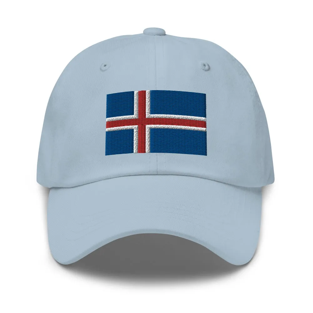 Icelandic Flag Embroidered Hat