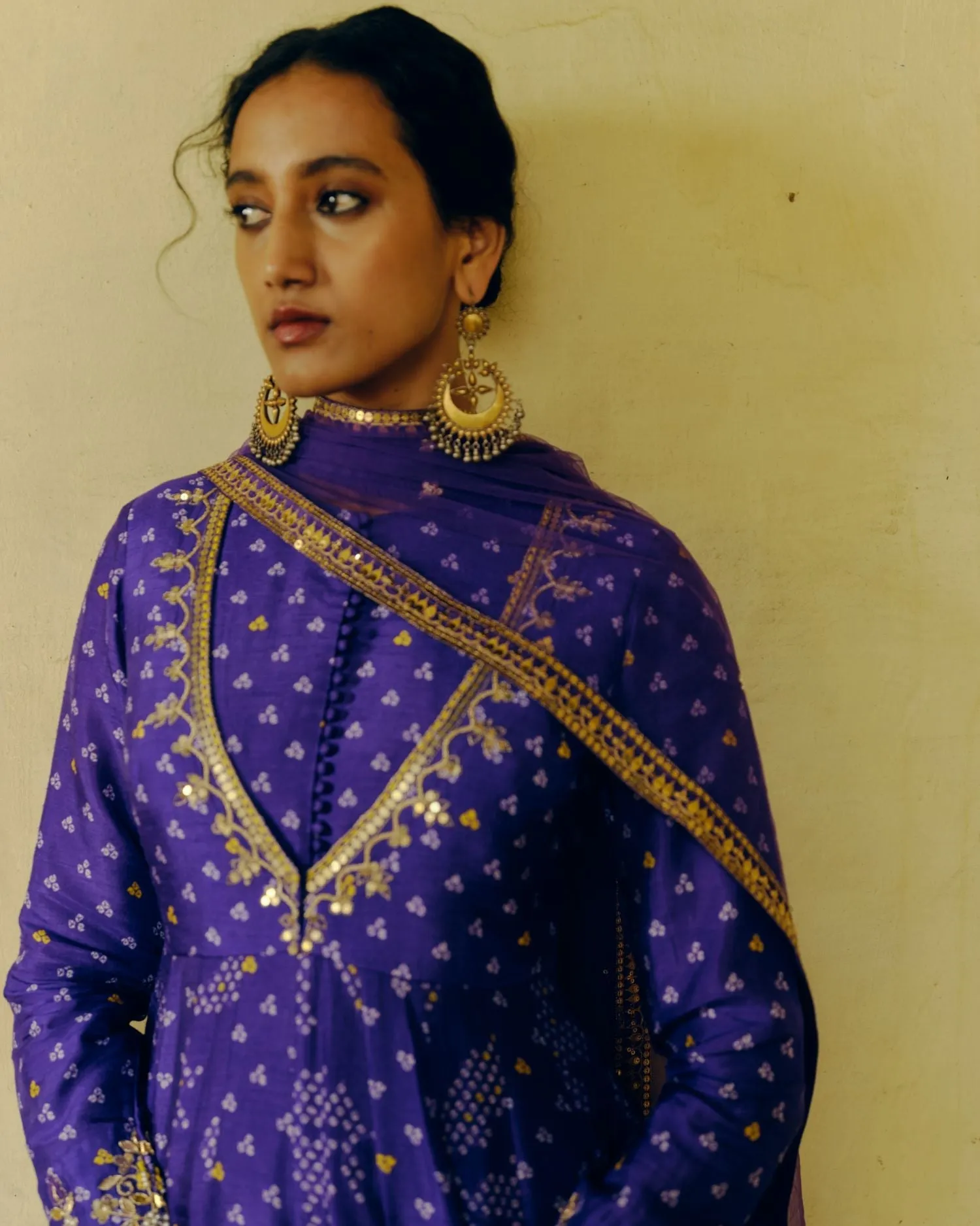 Iris Purple anarkali set