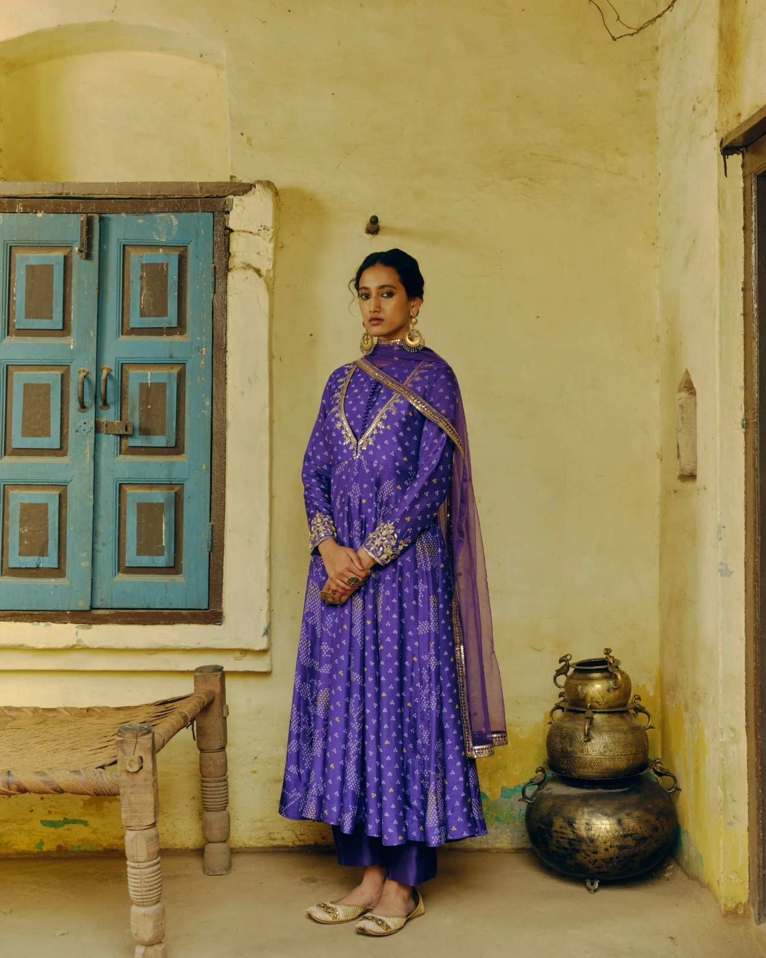 Iris Purple anarkali set