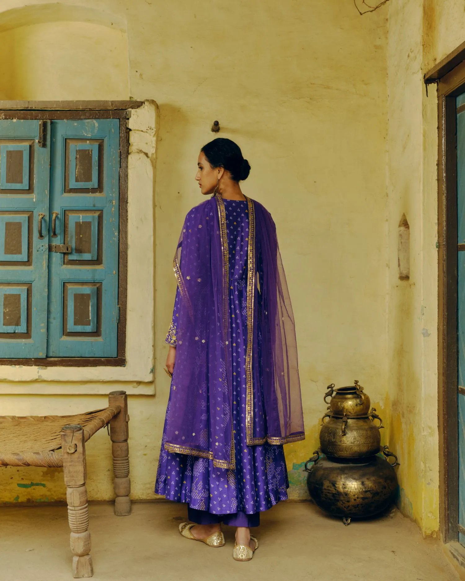 Iris Purple anarkali set