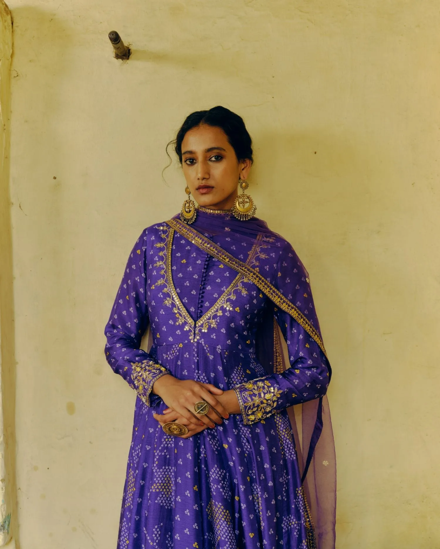 Iris Purple anarkali set
