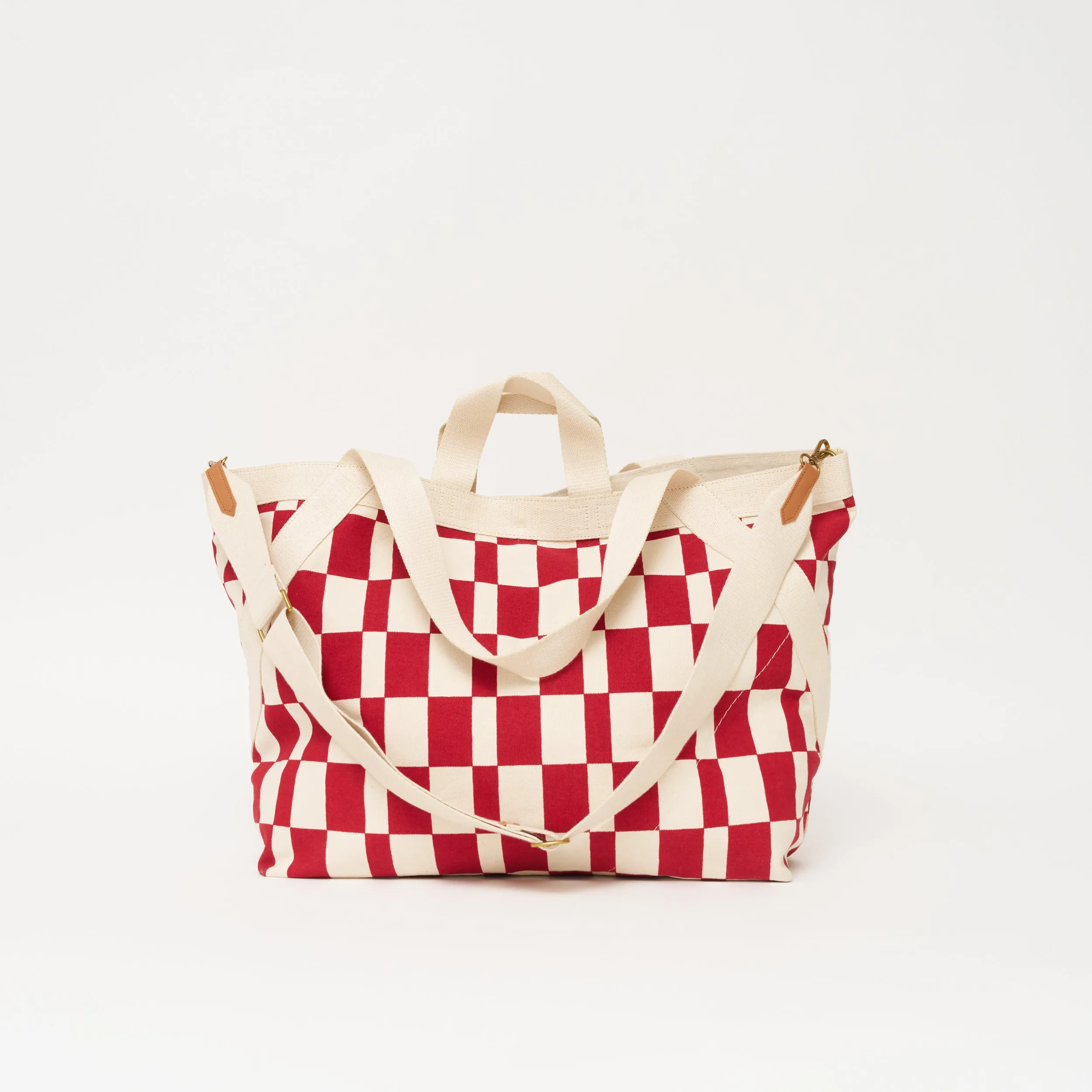 Karibu Tote - XLarge - Cherry Checker