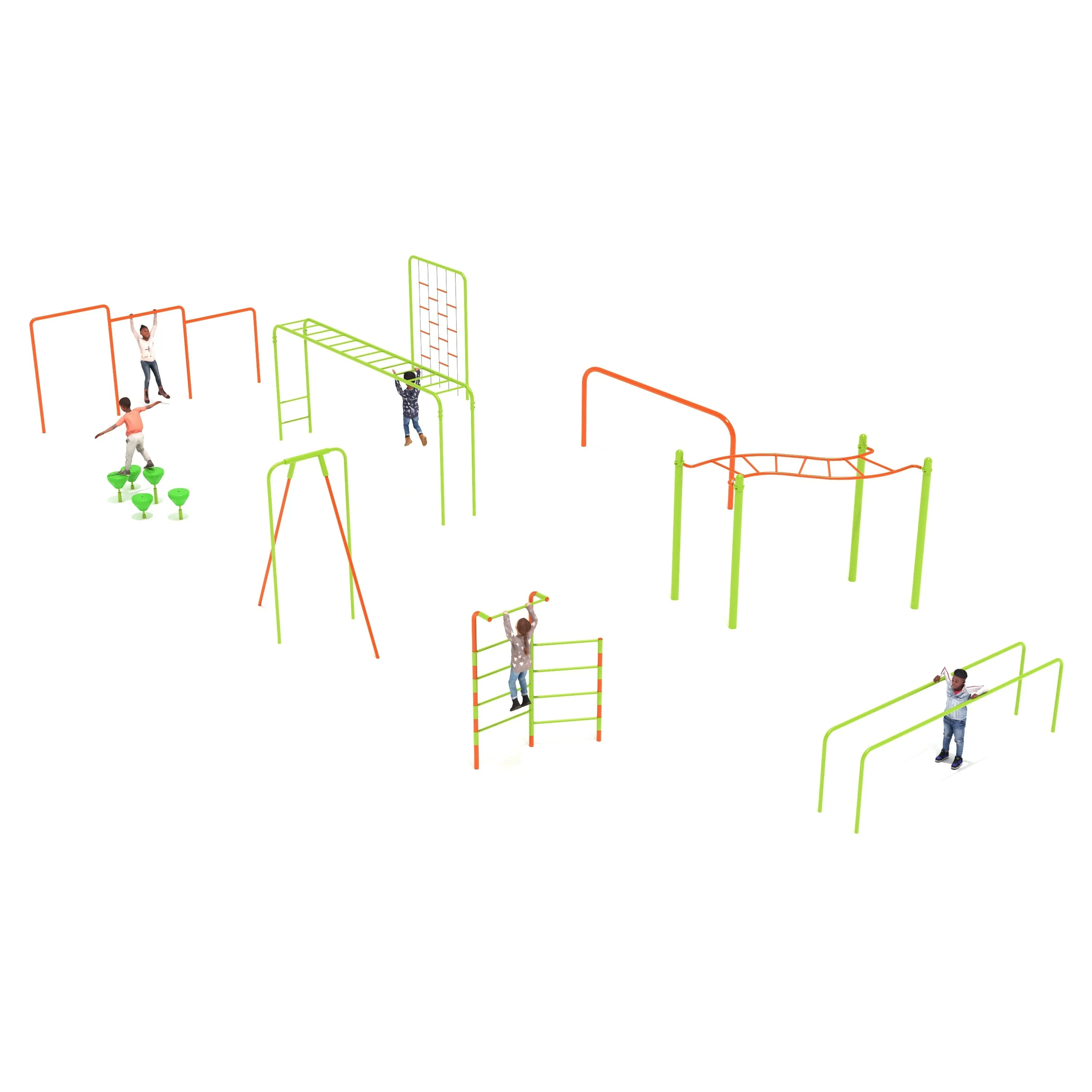 Kid's Gym - 9 Piece Kid's Outdoor Fitness Course