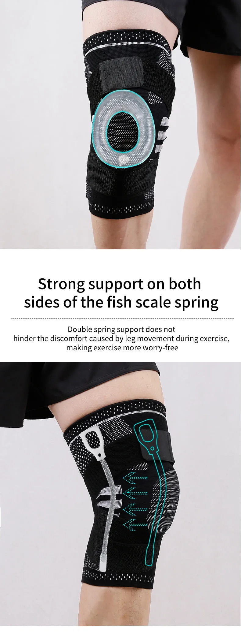 Knee Support Brace - Arthritis Pain, Injury Recovery, Running, Workout (Single)