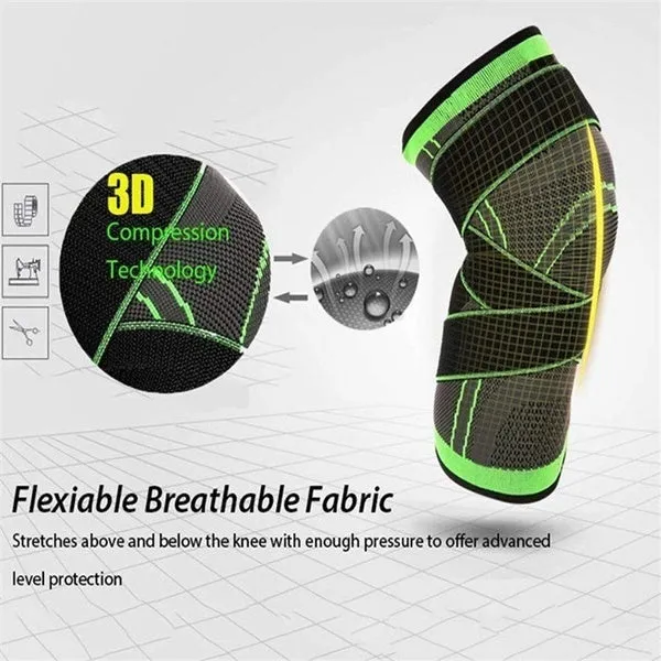 Knee Support Brace - Arthritis Pain, Injury Recovery, Running, Workout (Single)