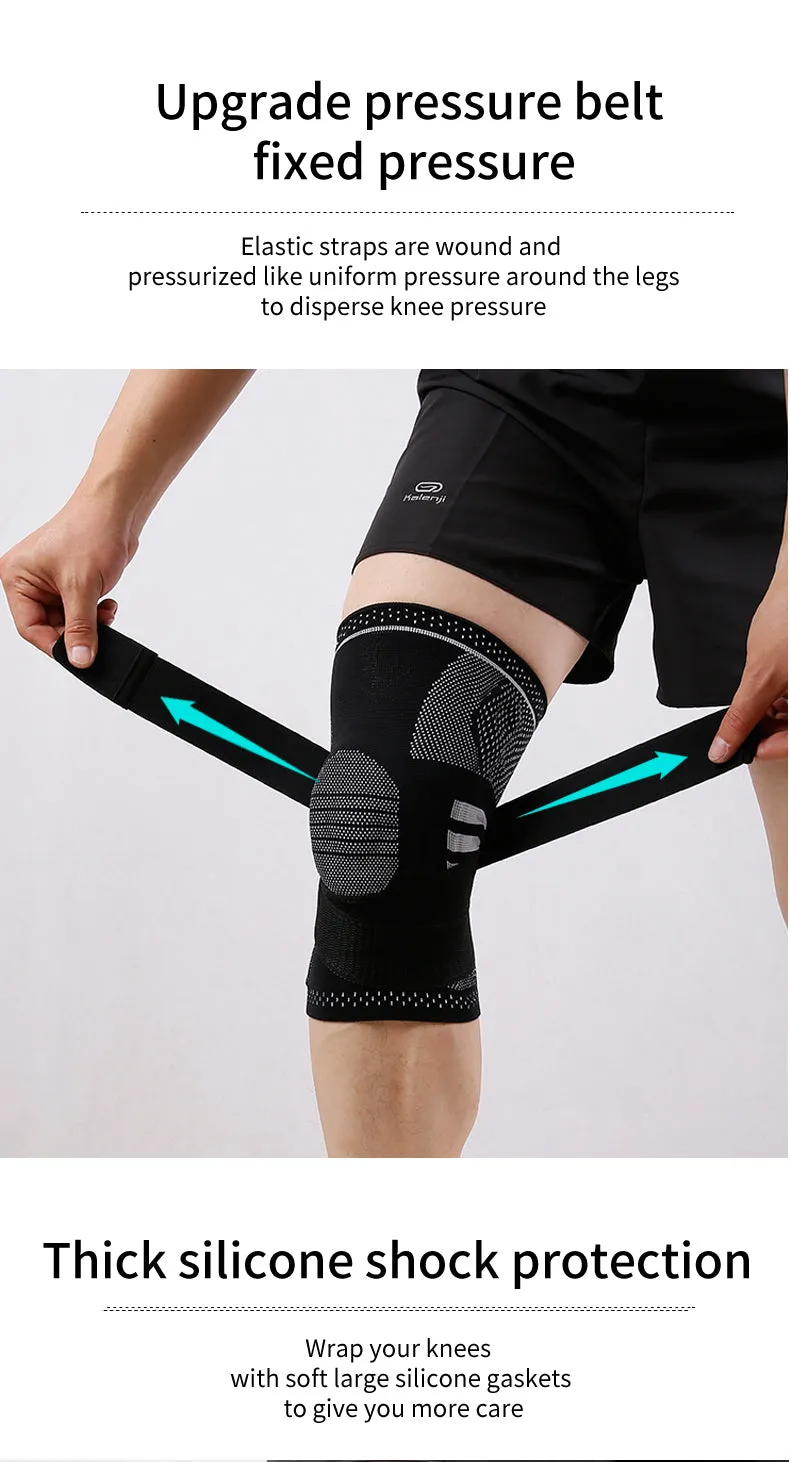 Knee Support Sleeve Adjustable Strap - Arthritis Pain, Injury Recovery, Running, Workout