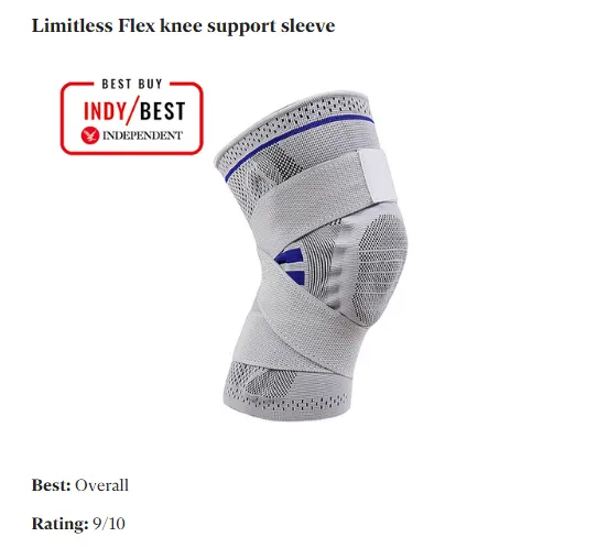 Knee Support Sleeve Adjustable Strap - Arthritis Pain, Injury Recovery, Running, Workout