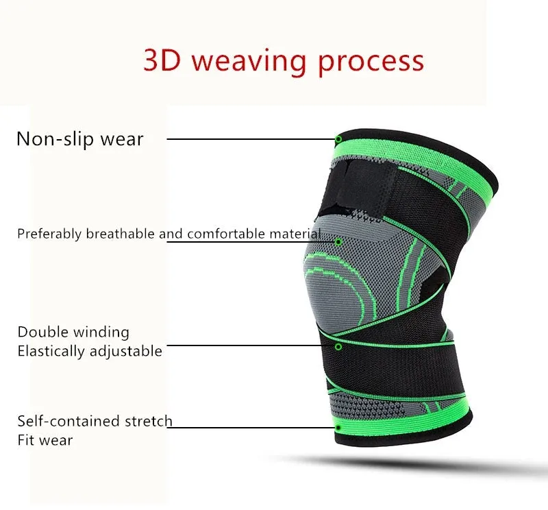 Knee Support Sleeve Adjustable Strap - Arthritis Pain, Injury Recovery, Running, Workout