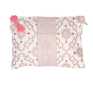 Large Zipper Pouch With Beaded Tassel
