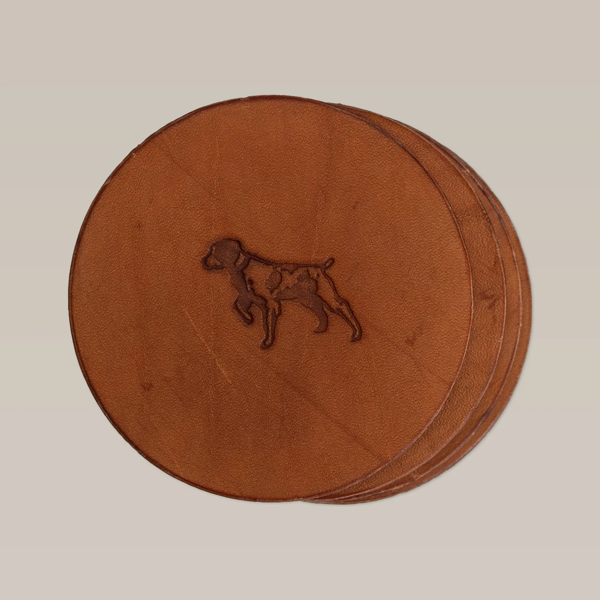 Leather Coaster 4 Piece Set | Ballad of the Bird Dog