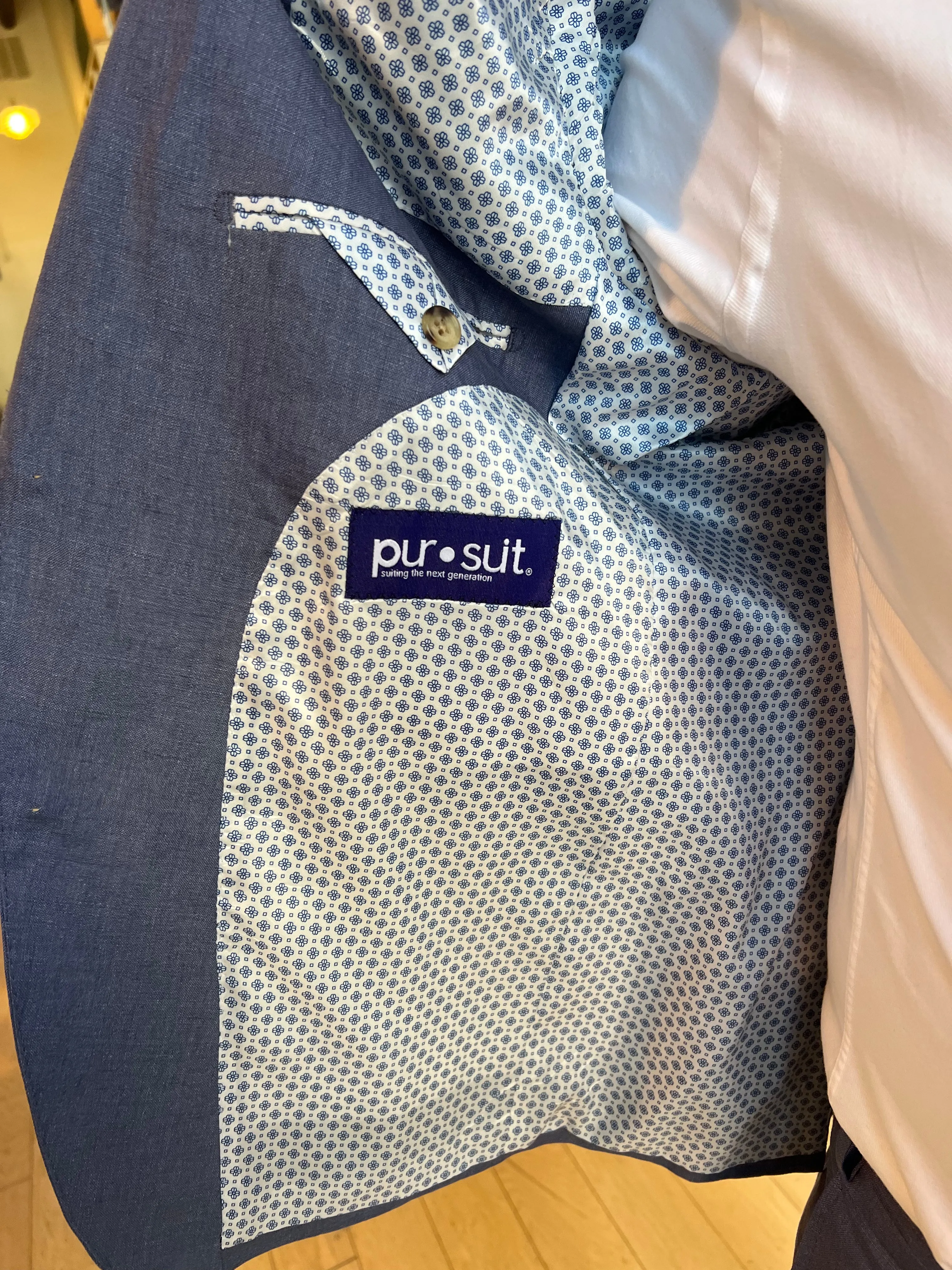Light Blue Linen Premium Suit