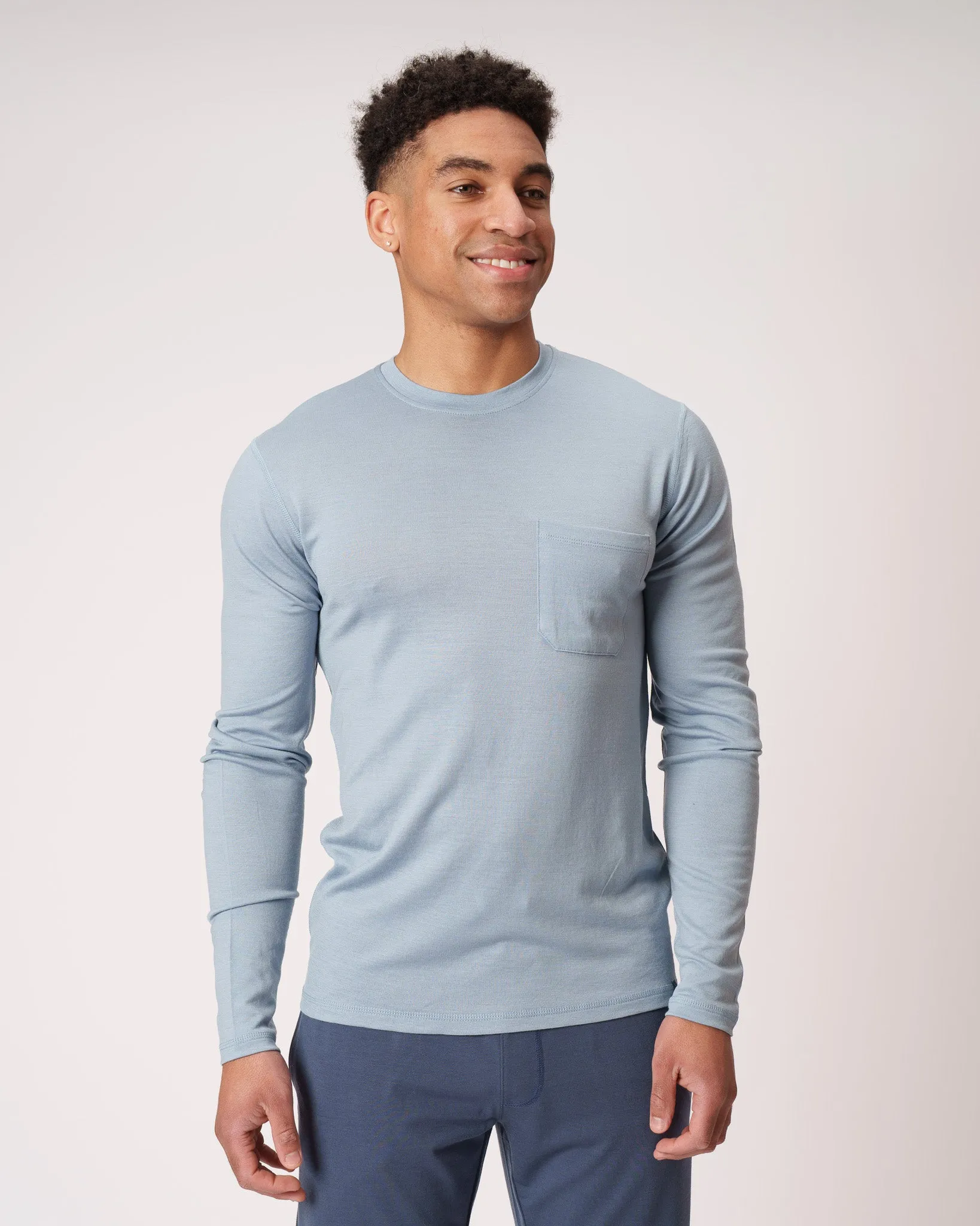 Long Sleeve Pocket Crew