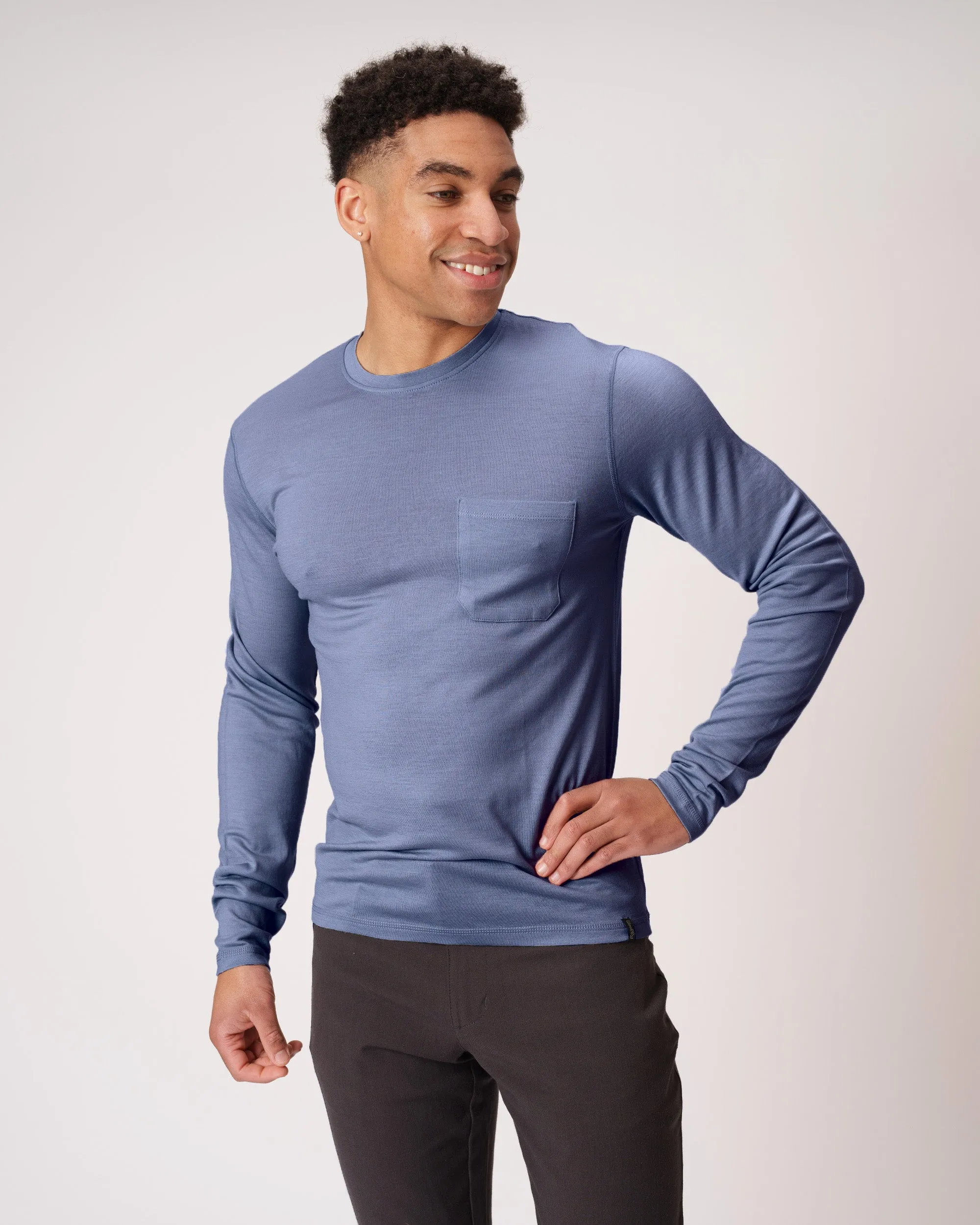 Long Sleeve Pocket Crew