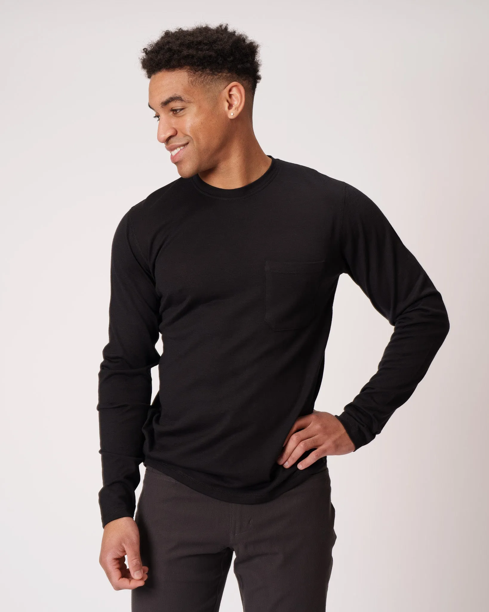 Long Sleeve Pocket Crew