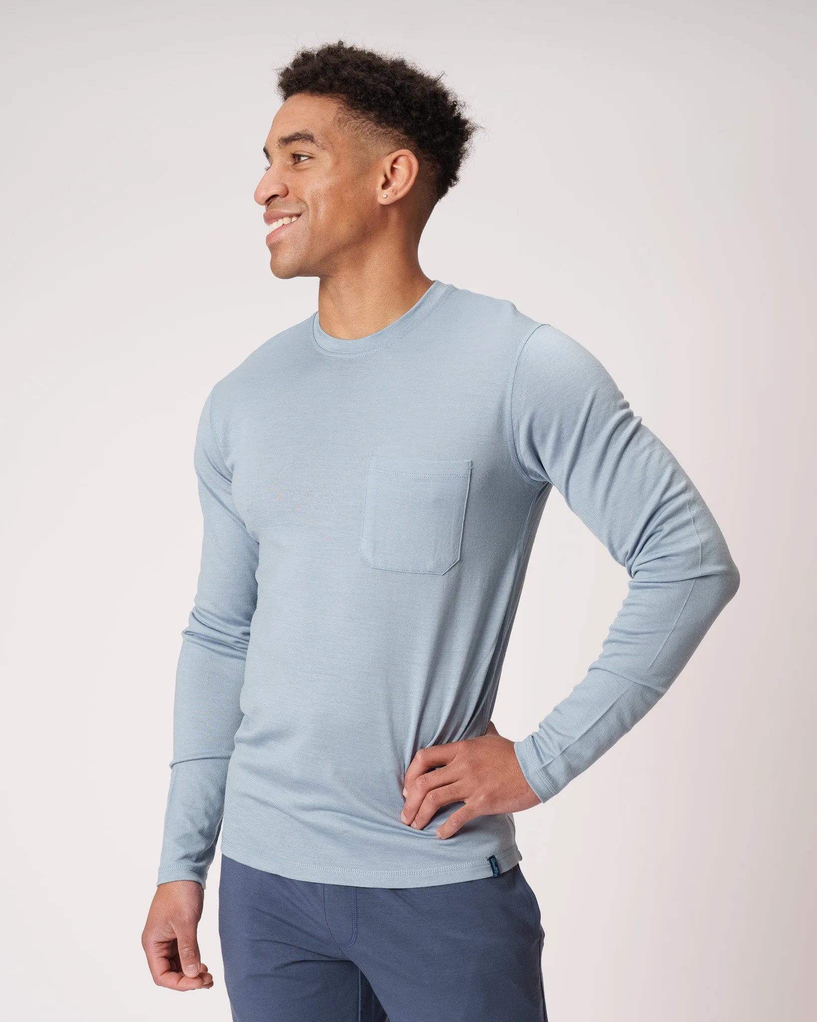 Long Sleeve Pocket Crew