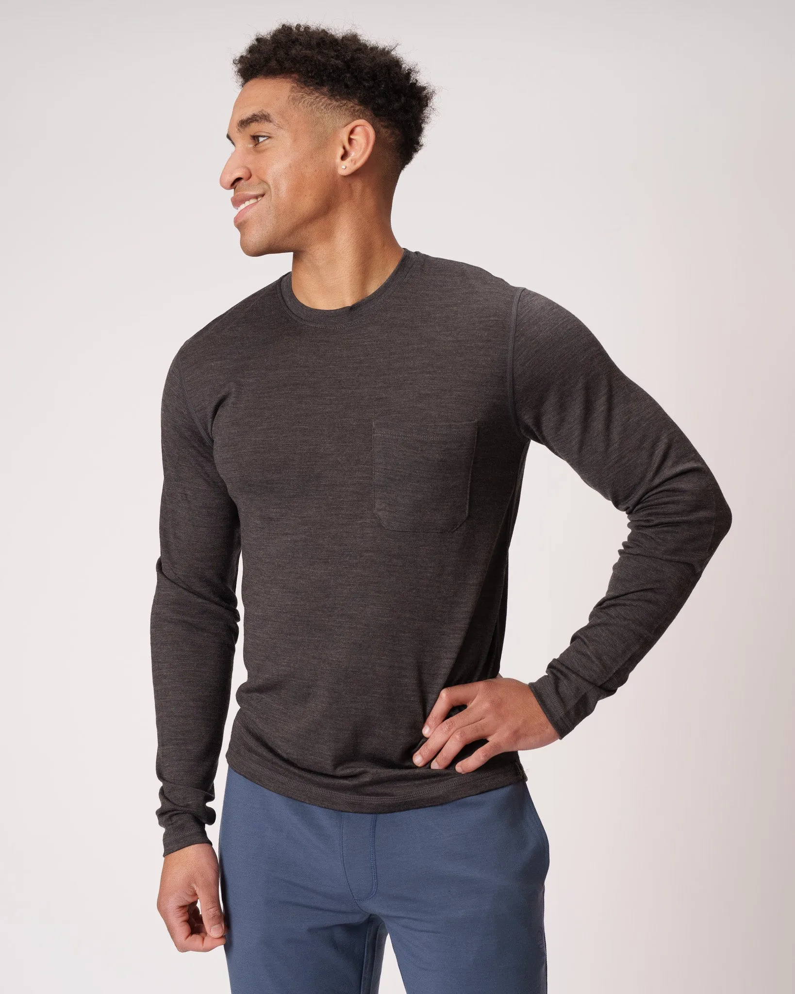 Long Sleeve Pocket Crew