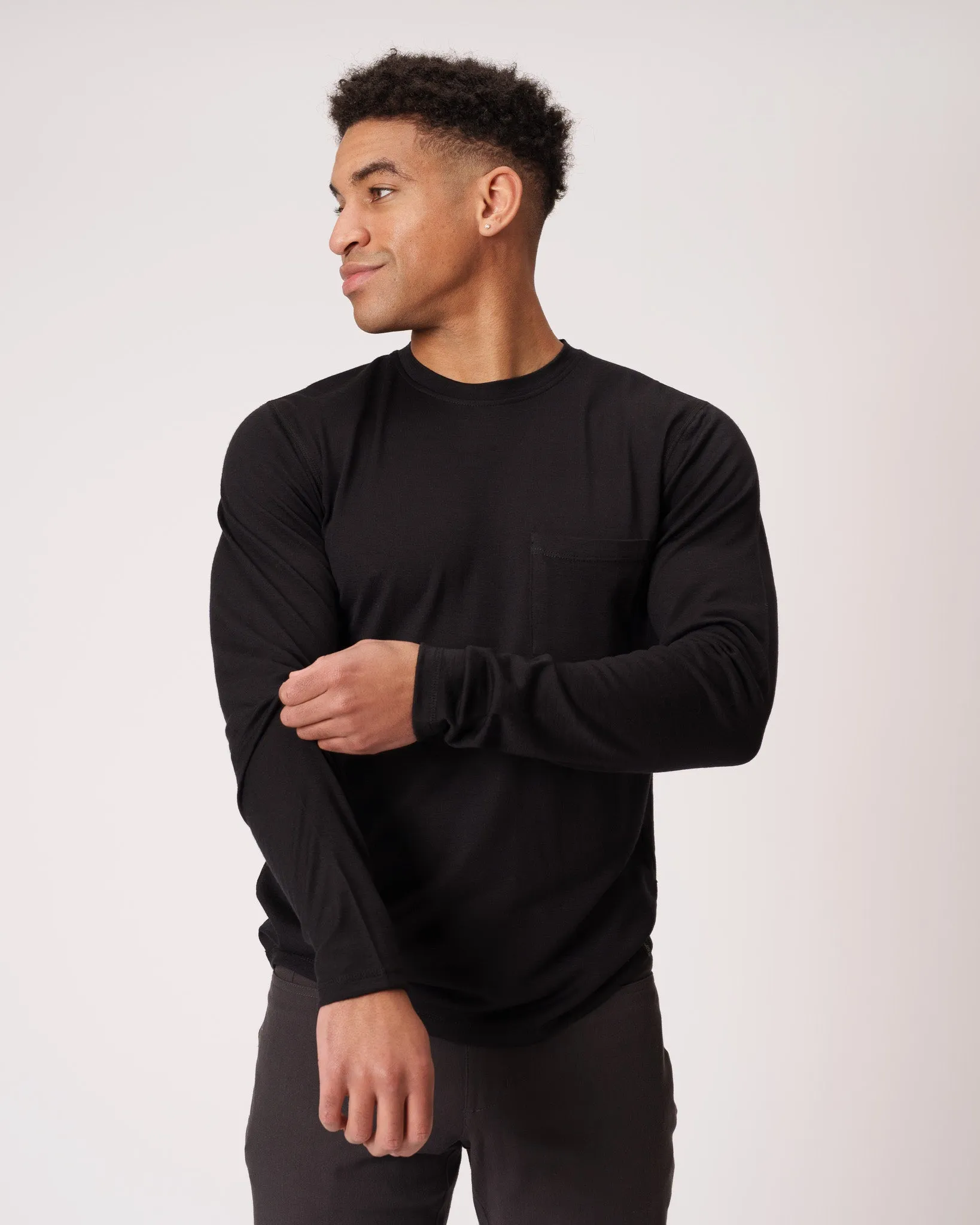 Long Sleeve Pocket Crew