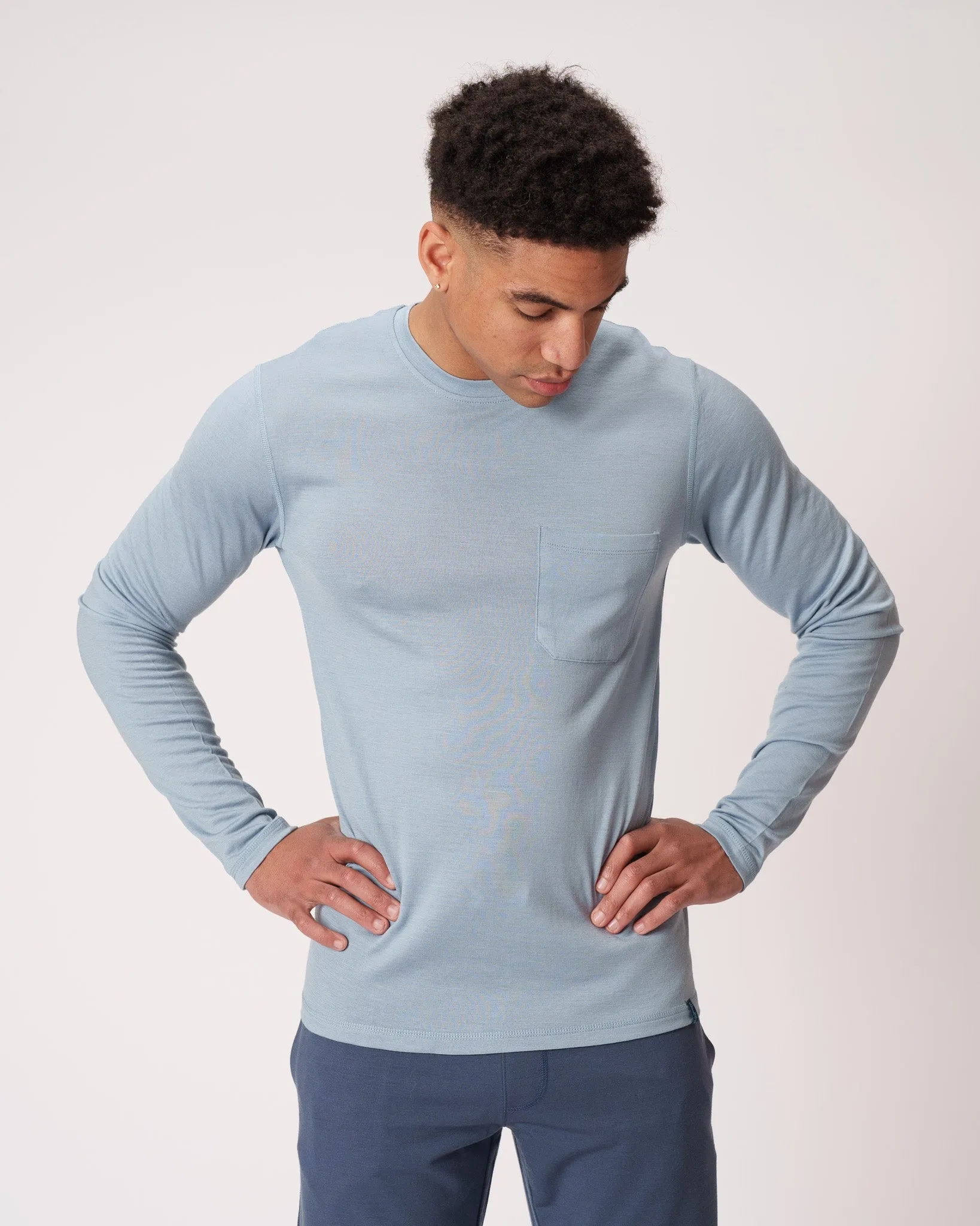 Long Sleeve Pocket Crew
