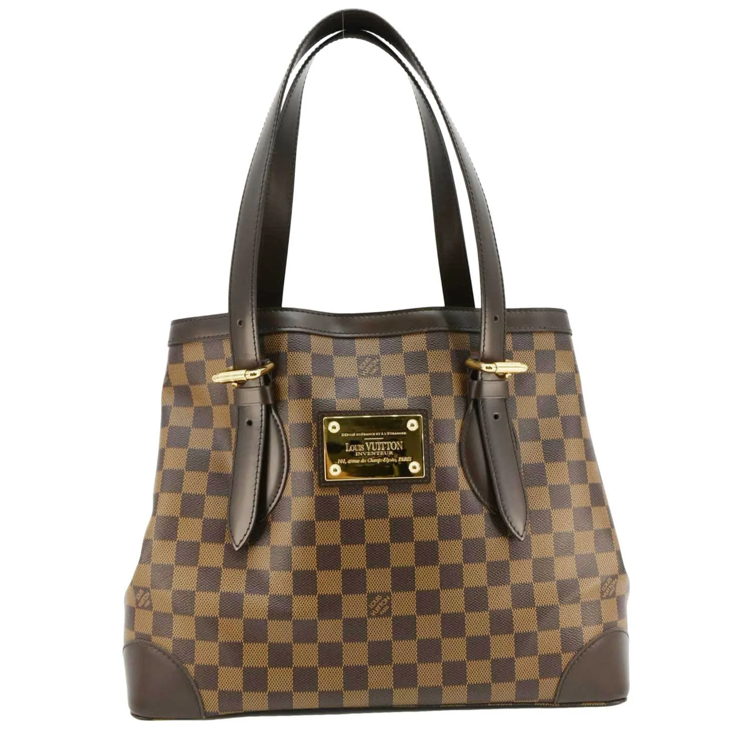 LOUIS VUITTON Hampstead MM Damier Ebene Shoulder Bag Brown