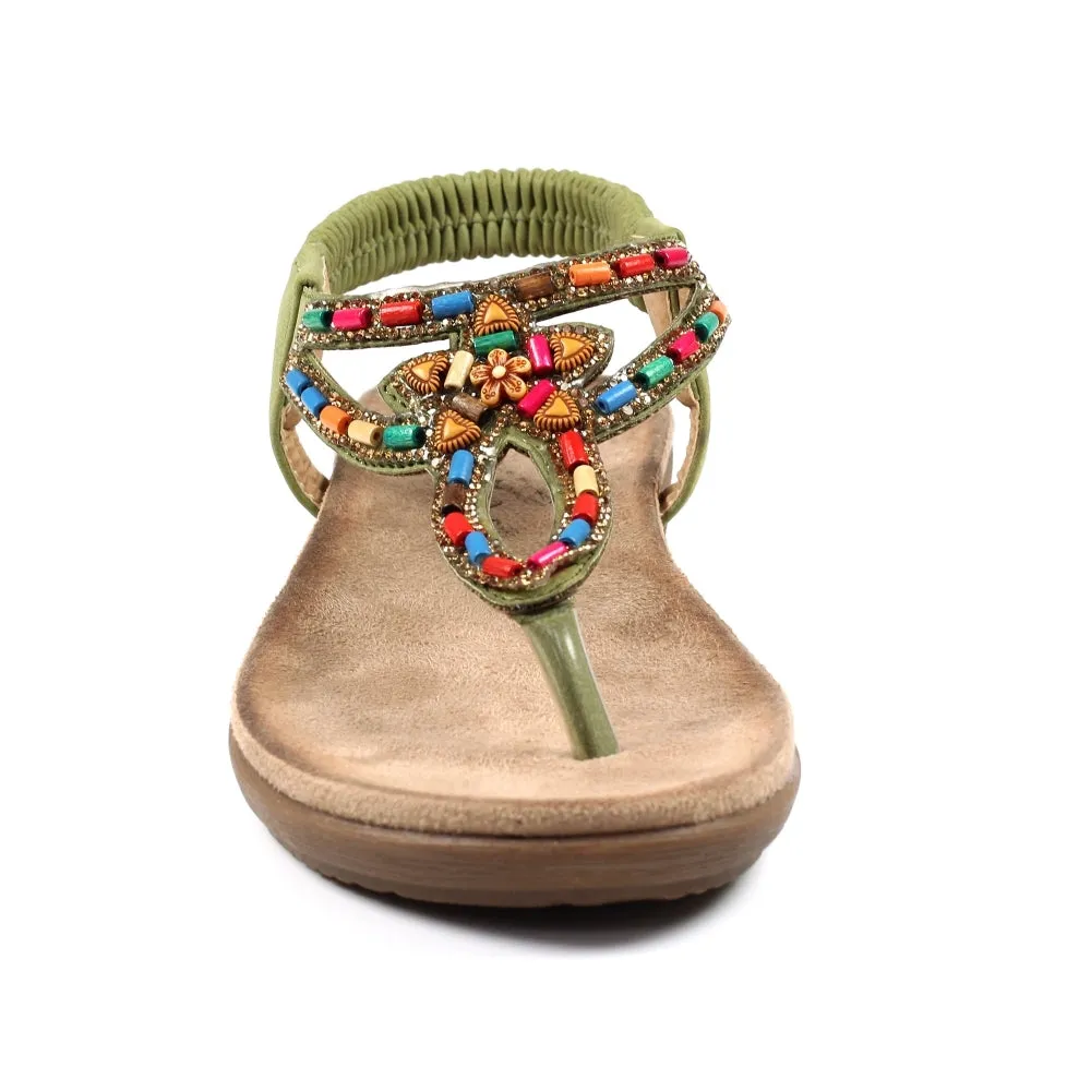 Lunar Una Green Sandal