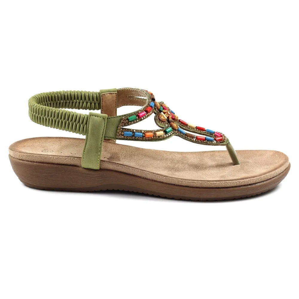 Lunar Una Green Sandal