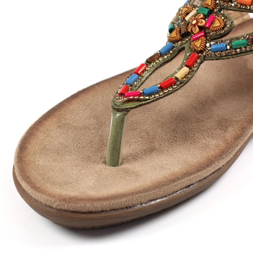 Lunar Una Green Sandal