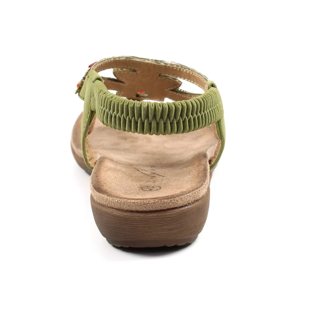 Lunar Una Green Sandal