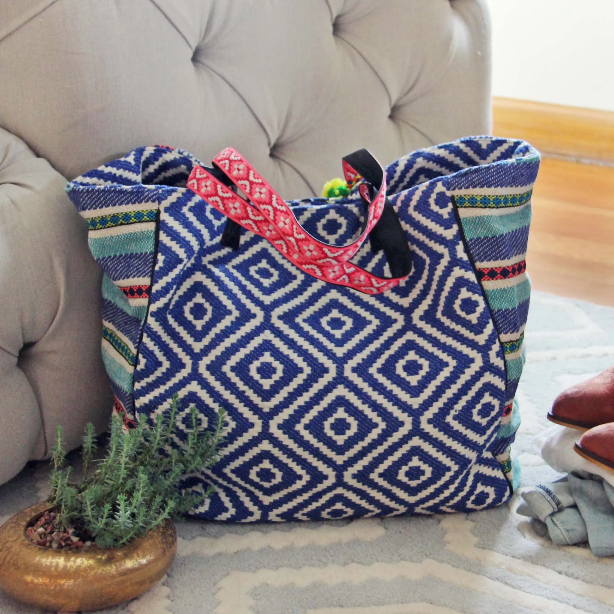 Lux Embroidered Tote