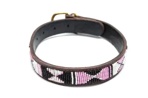 Maasai Beaded Leather Dog Collar