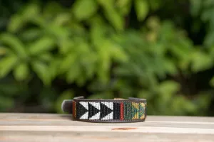 Maasai Beaded Leather Dog Collar