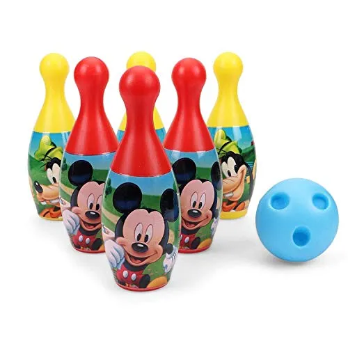MANAKI ENTERPRISE Bowling Game Set for Kids with 6 Pin 1 Ball Sport Toys Gift for Baby Boys Girls Age 3 4 5 6 Years Old.