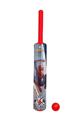 MANAKI ENTERPRISE Plastic Spiderman Cricket Kit Combo Set for Kids with 3 Stumps with Bat and Ball ( Multicolour)
