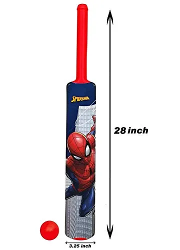 MANAKI ENTERPRISE Plastic Spiderman Cricket Kit Combo Set for Kids with 3 Stumps with Bat and Ball ( Multicolour)