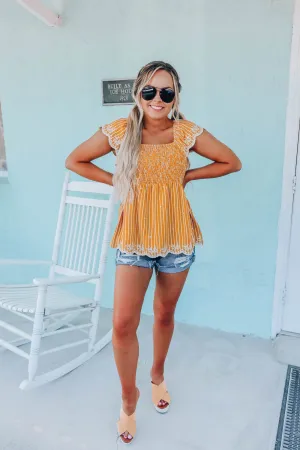 Marigold Embroidered Blouse