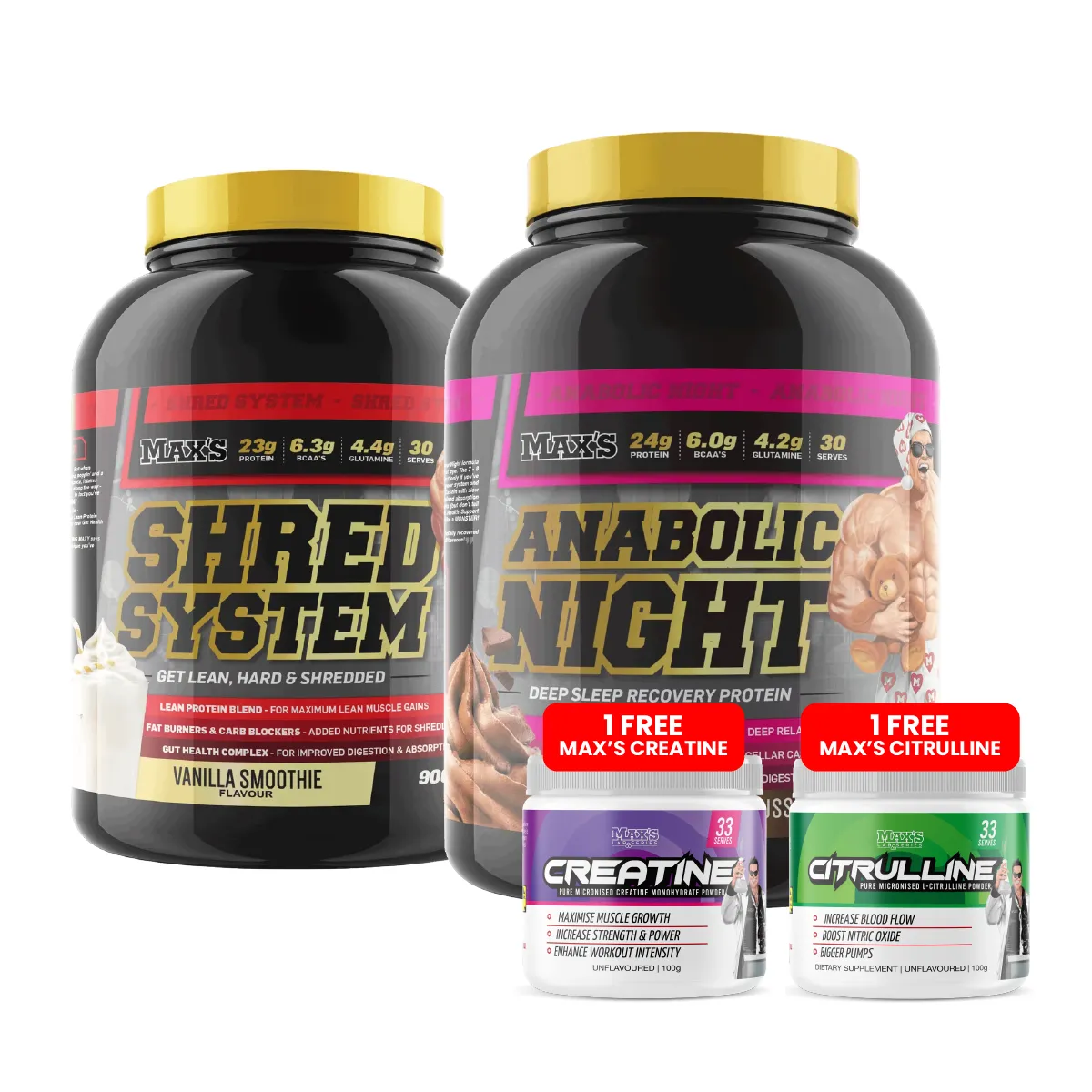 MAX'S Shred System   MAX's Anabolic Night Bundle