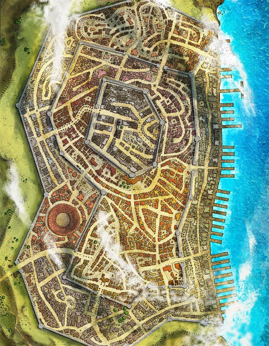 Merrowshore City Fantasy Map Patreon