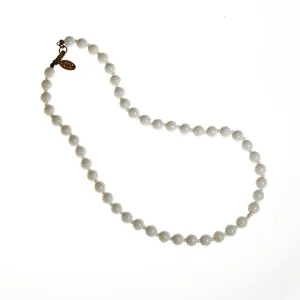Miriam Haskell Milk Glass Beaded Necklace