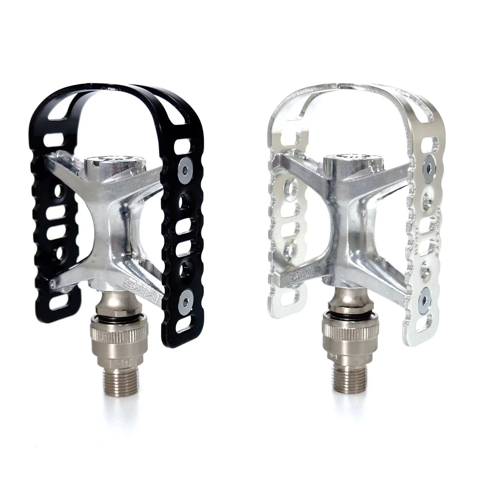 MKS UB-Lite Ezy Road City Track Bike Classic Old School Pedal Silver / Black