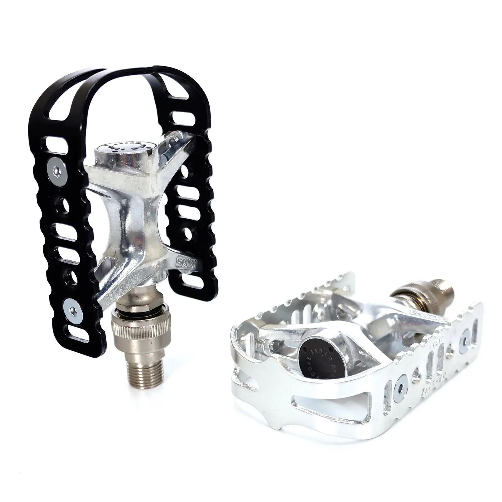 MKS UB-Lite Ezy Road City Track Bike Classic Old School Pedal Silver / Black