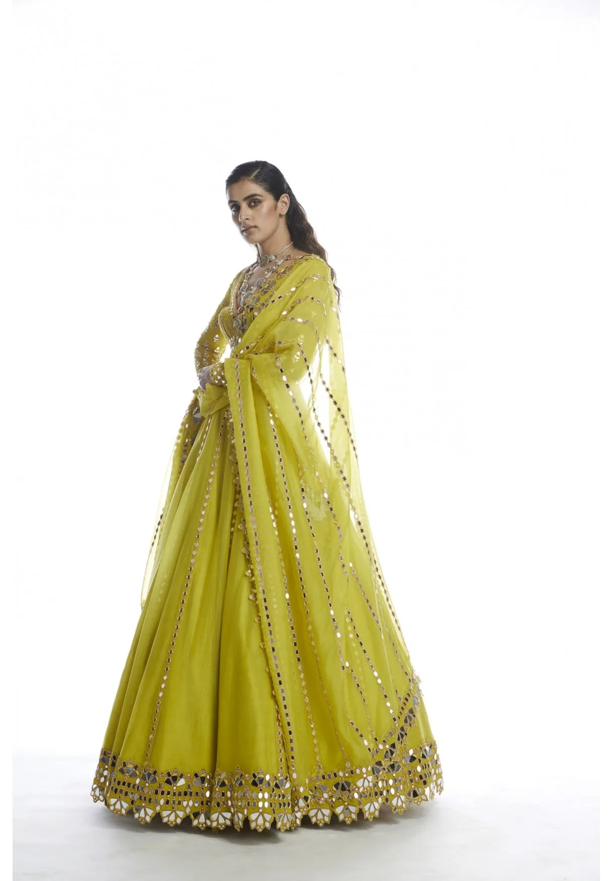 Moss Green Lehenga Set