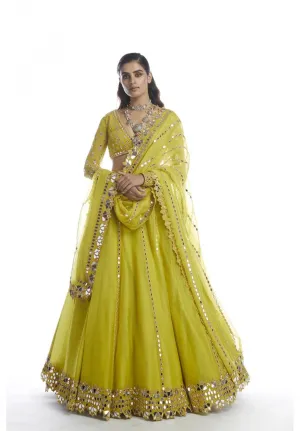 Moss Green Lehenga Set