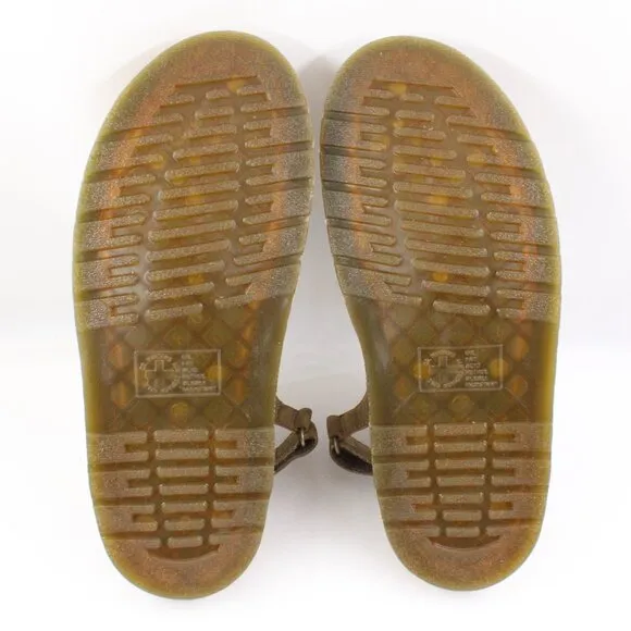 NIB Dr. Martens Jorge II Tumbled Nubuck Leather Slingback Mules Muted Olive (11)