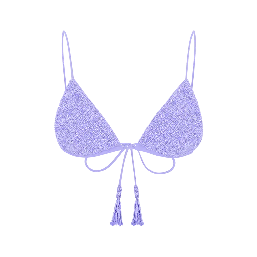 Nixie Triangle Shape Bikini Top Yellow